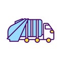 Waste hauler RGB color icon