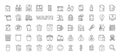 Waste icons in line design. waste, recycling, trash, garbage, disposal, environment, pollution on white background vector. Waste Royalty Free Stock Photo