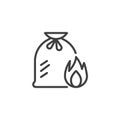 Waste Incineration line icon