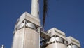 Waste incineration tanks at a waste recycling plant