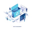 Waste management technology isometric