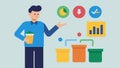 Waste Management Strategies An expert explaining proper waste sorting and recycling ods using a colorful infographic as Royalty Free Stock Photo