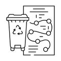 waste management waste sorting line icon vector illustration Royalty Free Stock Photo