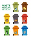Waste managment flat concept Royalty Free Stock Photo