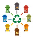 Waste managment flat concept Royalty Free Stock Photo