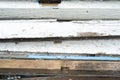 Waste old painted wood pile background and texture Royalty Free Stock Photo