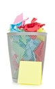 A waste paper bin Royalty Free Stock Photo