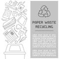 Waste paper recycling information leaflet