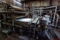 Waste paper recycling plant. Machine for production of paper rolls Royalty Free Stock Photo