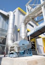 Waste processing pipeline system with turbine Royalty Free Stock Photo