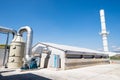 Waste processing pipeline system with turbine Royalty Free Stock Photo