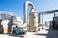 Waste processing pipeline system with turbine Royalty Free Stock Photo