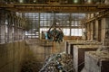 Waste processing plant interior