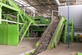 Waste processing plant. Technological process for acceptance, storage, sorting and further processing of waste for their recycling