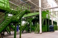 Waste processing plant. Technological process for acceptance, storage, sorting and further processing of waste for their recycling