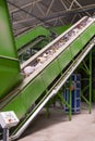 Waste processing plant. Technological process for acceptance, storage, sorting and further processing of waste for their recycling