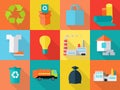 Waste Recycling Icons Sign Symbols. Sorting Waste Royalty Free Stock Photo