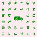 waste recycling machine green icon. greenpeace icons universal set for web and mobile