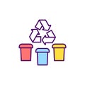 Waste segregation RGB color icon Royalty Free Stock Photo