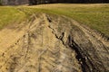 Waste soil field destruction Royalty Free Stock Photo