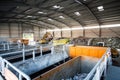 A waste is sorted and disposed of at a recycling yard