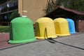Waste sorting containers in Poland Royalty Free Stock Photo