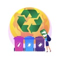 Waste sorting vector concept metaphor