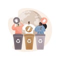 Waste sorting vector concept metaphor