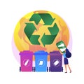 Waste sorting vector concept metaphor Royalty Free Stock Photo