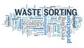 Waste sorting word cloud Royalty Free Stock Photo
