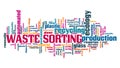 Waste sorting word cloud Royalty Free Stock Photo