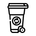 waste tank compost line icon vector illustration Royalty Free Stock Photo