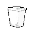 waste trash bin garbage game pixel art vector illustration