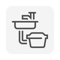 Waste water icon Royalty Free Stock Photo