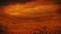 Wasteland Apocalyptic WW3 Landscape With Sandstorm And Lightning