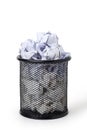 wastepaper basket Royalty Free Stock Photo