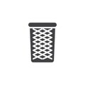 Wastepaper basket vector icon