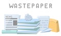 Wastepaper vector illustration