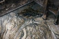 Wastewater in grease trap pit