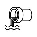 Wastewater icon, illustration Royalty Free Stock Photo