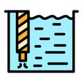 Wastewater icon vector flat