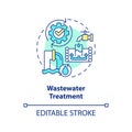 Wastewater treatment concept icon
