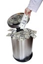 Wasting money Royalty Free Stock Photo