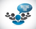 Wasting time people sign concept illustration Royalty Free Stock Photo