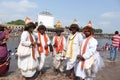 Wasudev people pose for camera, Alandi Devachi, Pune, Maharashtra