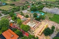 Wat Aranyikawas temple, reclining buddha and pagoda, in Chon Buri, Thailand