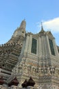 Wat Arun buddhist temple, Bangkok, Thailand - detail Royalty Free Stock Photo