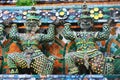 Wat Arun buddhist temple in Bangkok, Thailand - details