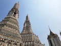 Wat Arun in the center of Bangkok as one of the most famous sights of Buddhism