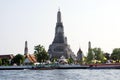 Wat Arun at The Chao Phraya river bank in Bangkok city, Thailand, Asia